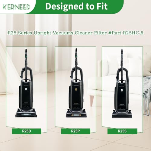 8 Pack HEPA R25 Vacuum Cleaner Bags Compatible for Riccar R25 Series R25S, R25D, R25P Upright Vacuums, #Part R25HC-6