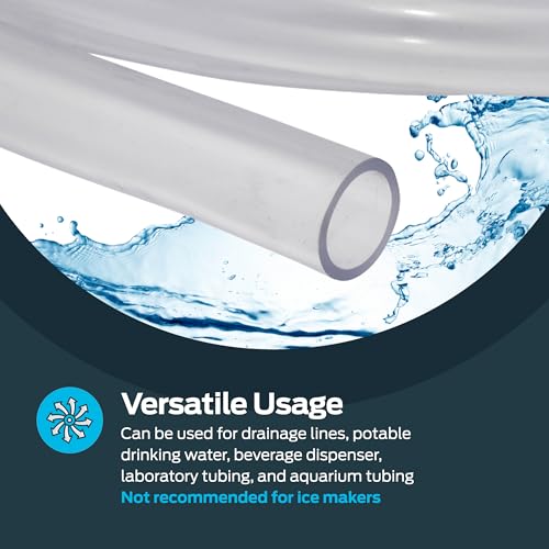 Eastman 1/2 Inch ID (5/8 Inch OD) PVC Clear Vinyl Tubing, 20 Foot Length, 98622 - size: 1/2 in. ID x 5/8 in. OD, style: 20 Ft.