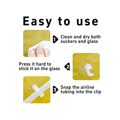 20PCS 20mm Aquarium Suction Cup Clips, Clear Airline Tube Holders for Fish Tank Air Hose, Clamps for Aeration Tubing Setup and Organization - size: 20mm