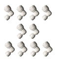 Malida 1/4" Tube to 3/8" Tube push fit elbow quick connect for RO water system (10, L-TT-0203) - size: L-TT-0203