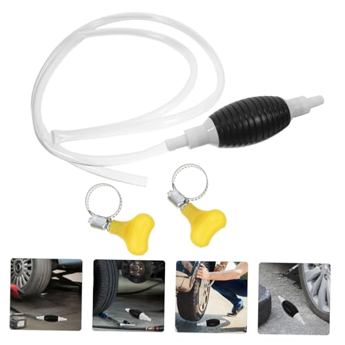 DECHOUS High Flow Manual Fuel Transfer Pump Portable Hand Siphon Flexible Tubes for Car Aquarium and Pool Drainage