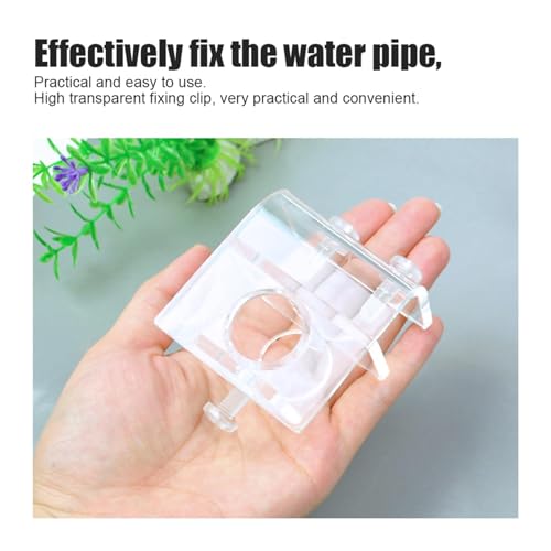 Aquarium Hose Holder, Transparent Acrylic Water Pipe Hose Fixing Clip Fish Tank Pipe Holder Aquarium Water Tube Clamp for Aquarium(26mm)
