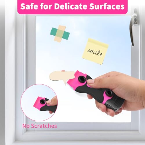 Razor Blade Scraper Tool Kit - 2Pack Razor Scrapers & 40Pcs Extra Blades, Plastic Paint Scraper Tool, Razor Scraper Tool for Glass Top Stove, Scrappers for Cleaning Window, Cooktop, Oven, Floor - size: 2Pack+40Pcs