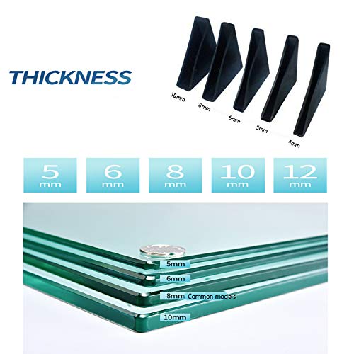 UoYu Corner Protectors- 20 Pcs Shape Triple-cornered Glass Table Corner Protector Cushion (6mm x 50mm) - size: 6mm x 50mm