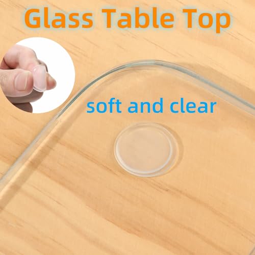 Glass Table Top Anti Slip Pads - Furnigear 3/4" Glass Table Top Bumpers Grippers Non Slip Sticker Self Adhesive Rubber Pad Feet for Cutting Board, Furniture, Laptop, Under Glass - Round Clear 36 Pcs - size: Big Round 36pcs