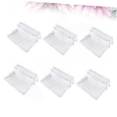 BESPORTBLE Fish Tank Lid Support Bracket Acrylic Clips 6 Pack 8mm Thick for Aquarium Glass Covers