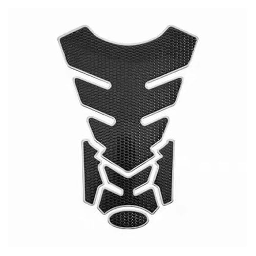 Universal Fuel Tank Sticker for Motorcycle Tank Pad Fish Bone Mat Oil Gas Tank Protector Motorcycle Cover Decal Gas Stickers Decals - color: Model B Silvery