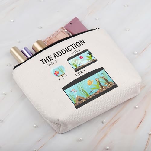 BDPWSS Fish Tank Lover Gift Aquarist Gift Aquarium Fish Addiction Gift Funny Fish Bowl Zipper Pouch For Fish Collector Gift (Week 123 bag)