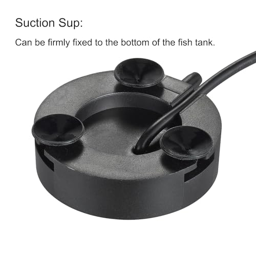 Carefree Fish Aquarium USB LED Light 2Inch Air Stone Timer with 3Ft Slicone Tubing Fish Tank Bubbler or Freshwater and Saltwater Fish Tank（Not Included Air Pump）