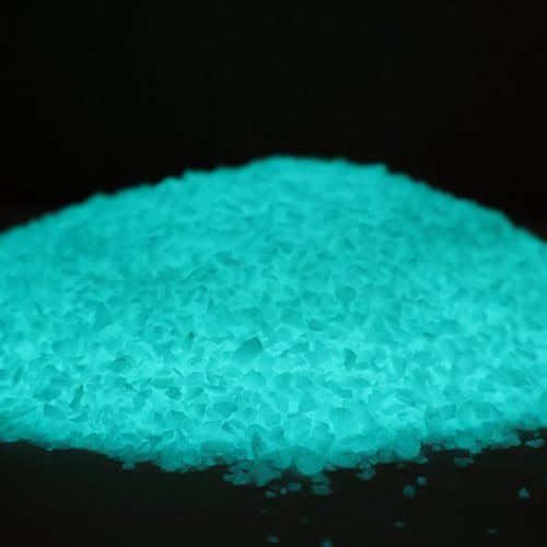 Glow in the Dark Gravel Stones,Aquarium Gravel,Aquarium Sand,Decorative Glow Gravel Rocks for Fairy Garden Fish Tank Succulents Pot Vase Filler Decor, 1 Pound (Blue Green, 1-3mm) - color: Blue Green, size: 1-3mm