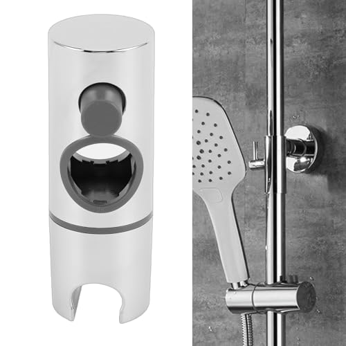 ABS Adjustable Shower Holder, 25MM Rail Bracket for Slide Bar Slider Clamp Bathroom Replacement Rotation Sprayer Holder