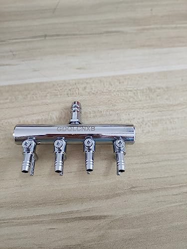 4-Way Aquarium Air Flow Control Lever Valve Chromium Copper Distributor Fish Tank Splitter Pump Accessories 1Pcs