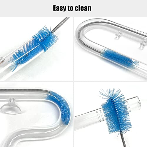 FZONE 20mm Aquarium Glass Lily Pipe Kits with Lily Inflow Lily Outflow and Brush for 3/4" ID (19/25mm) Tubing - size: 20 mm for 3/4" ID (19/25 mm tubing)