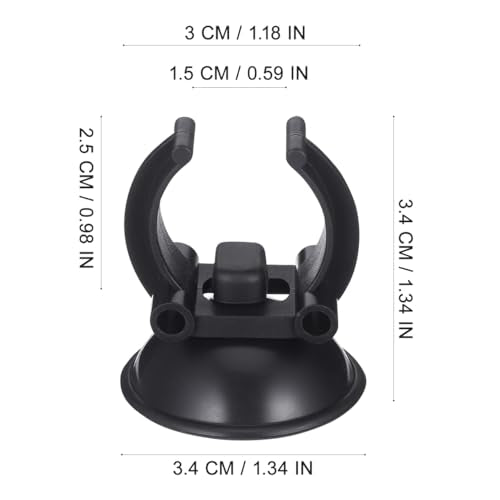 Homoyoyo 10 Pack Aquarium Heater Suction Cups 1.3" Suction Base with 0.95" Clips Heavy Duty Heating Rod Holder for 1" Standard Tubes PVC Pipes Rain Bars Black