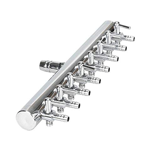 Aquarium Air Valve 8 Way Inline Manifold Air Flow Pump Tubing Splitter Lever Control Valve Fit for Aquarium, Fish Tank