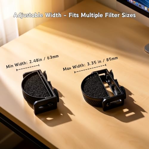 Aquarium Filter Baffle with Suction Cups, Fish Tank Flow Controller, Water Surface Calmer & Flow Reducer for Betta Fish and Shrimp (Black) - size: Small
