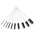10 Pack Flexible Brush for Tubing Flexible Bristles 7.9 Inch Long Stainless Steel Tube Aquarium Filter Brushes