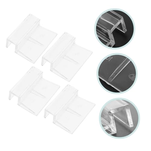 Happyyami 4pcs Sturdy Acrylic Aquarium Cover Holders Fish Tank Lid Support Bracket for Heat Preservation Aquatic Environments