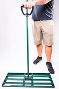 Lawn Leveling Rake 30x10 inch, Anti Flip - Heavy Duty Leveling Tool, Steel Handle, and Rake Head– Includes Gloves, Planting Mat, and Garden Shears – Yard Leveler for Lawn Garden, Soil, Sand, and Grass