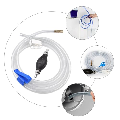 MAGICLULU Manual Suction Hose Siphon Pump for Car Fuel and Water Transfer, Flexible Oil Guide Tube with Hand Pump for Fish Tank and Automotive Use