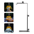 Simple Deluxe Reptile Lamp Stand Metal Light Holder Adjustable Height 16-32 inch, for Amphibian Terrarium Heating-Light and Aquarium Tank - size: Lamp Stand M