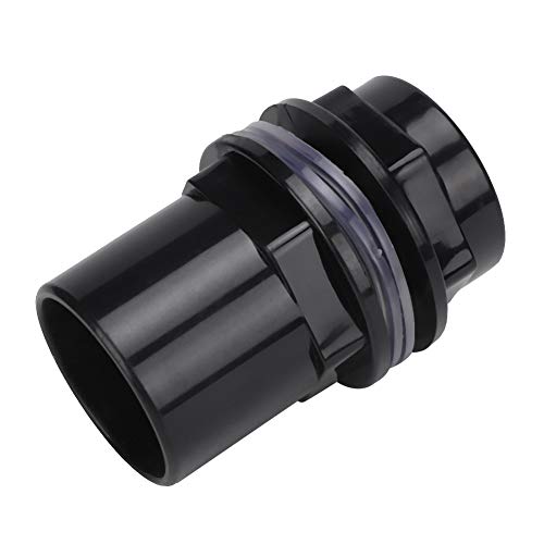 5Pcs PVC Aquarium Pipe Connector, 25mm Straight Tube Joint, Black Water Fitting for Fish Tank Filter System, Leak Proof Design (1.6in) - size: 1.6in