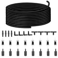 aquarium air pump accessories set-9.84/26.25/101.71 feet aquarium airline tubing hose,check valves,air stones and connectors of I,L,T shape (26.25 feet hose 8 stone 8 check valve 12 connector) - size: 26.25 feet hose 8 stone 8 check valve 12 connector