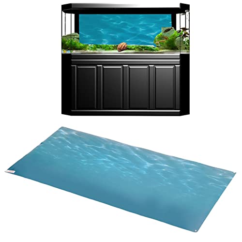 Aquarium Background, Terrarium Background Fish Tank Background PVC Self Adhesive 3D Sea Pattern Aquarium Poster Fish Tank Background Sticker for Fish Tank Decoration (61 * 41CM)
