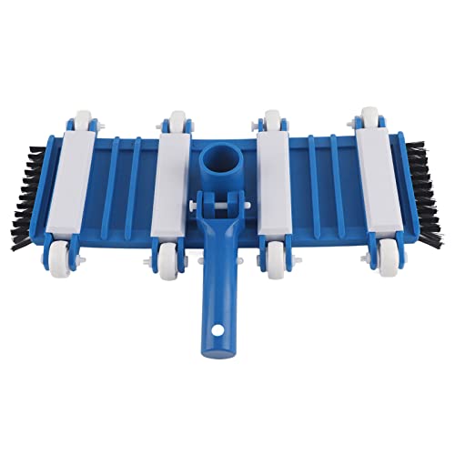 Fdit Swimming Pool Vacuum Brush, 38cm Wide Head with Soft for 1.5 Inch Hose Connector, Attaches to 1.25 Inch Extension Pole for Pool Spa Aquarium Cleaning
