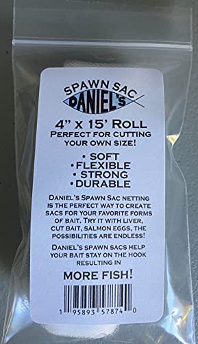 Daniel's Spawn Sac Netting - 4" x 15' Roll - color: White