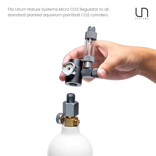 Ultum Nature Systems Micro Paintball Adapter - 5/8-18 UNF Male to G1/2-14 Female - Pair UNS Micro Regulator to 16-24oz CO2 Cylinder Pro, Aluminum Alloy High-Pressure Connector for Planted Tanks