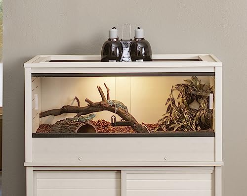 New Age Pet ECOFLEX Two Medium Reptile Enclosures with Matching Stacker Combo Set in Maple - color: Maple, size: Medium