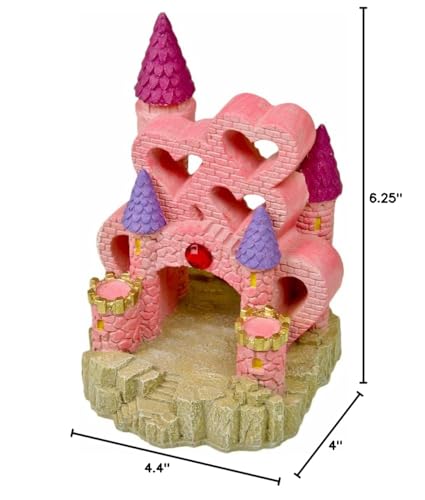 Blue Ribbon EE-145 Heart Castle Exotic Environments Aquarium Ornament, Large