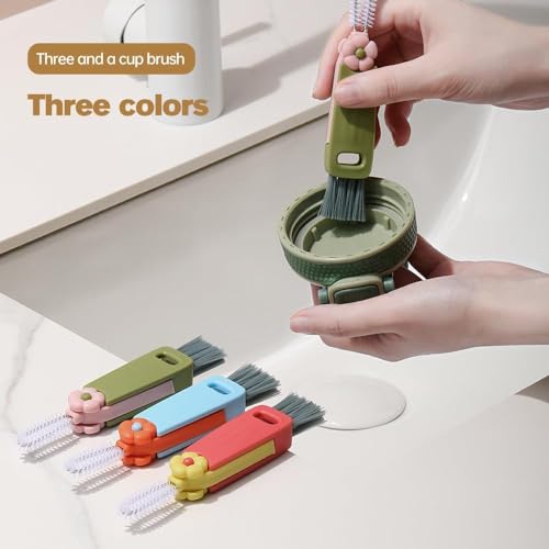 A4 3 in 1 Multifunctional Cleaning Brush Set for Tight Spaces, Baby Bottles & Cups - color: A4