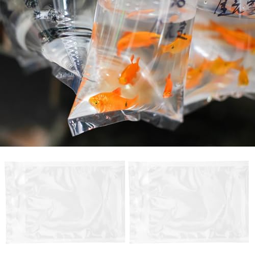 Luxshiny 100pcs 15x22cm Oxygen Filling Fish Transport Bags Leakproof Aquarium Live Fish Shipping Pouches Portable Sealable Tropical Fry Packing Containers