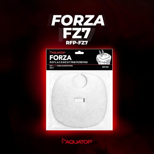 Aquatop Replacement White Filter Pads, 3 Pack – Fits Aquatop’s Forza FZ7 UV Canister Filters, Aquarium Filter Refills, Keeps Water Crystal Clear, Fish Filter Cartridge for Dirt & Debris - size: FZ7