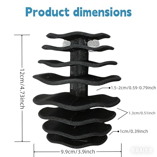 Shrimp Cave Aquarium Ornament, BPA-Free PETG Plastic Fish Shelter Betta Habitat, Hiding Resting Breeding Space for Guppy Shrimp & Aquatic Creatures, Indoor Fish Tank Aquatic Decoration (Black) - color: Black