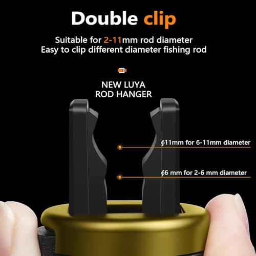 Fishing Rod Clip（Extra-Strength Version）, Wearable Fish Rod Holder， Fly Fishing Pole Holder Pole Clips Fly Fish Accessories - color: green