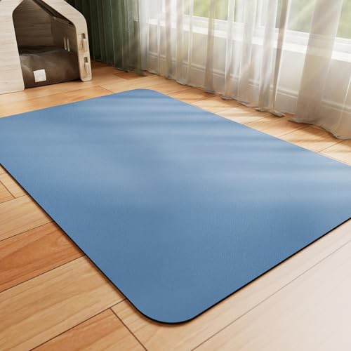 HotLive Dog Food Mat - Absorbent Cat Mat for Food and Water, No Stains Pet Feeding Bowl Mat, Easy to Clean Pet Placemats, Quick Dry Dog Water Dispenser Mat for Messy Drinkers | Blue 12"x 19" - color: Blue, size: 12"x19"