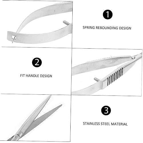 Abaodam Stainless Steel Spring Aquarium Scissor for Aquascaping Portable Water Grass Clipper Tool Professional Aqua-plant Trimming Scissors for Fish Tank Maintenance