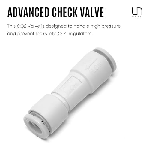 Ultum Nature Systems Advanced CO2 Check Valve - 6mm 3/16” One Way Air Valve for Freshwater Aquarium Airline Tubing, Prevent Backflow, Unidirectional Flow Control Air Pump Attachment - 1 Pack