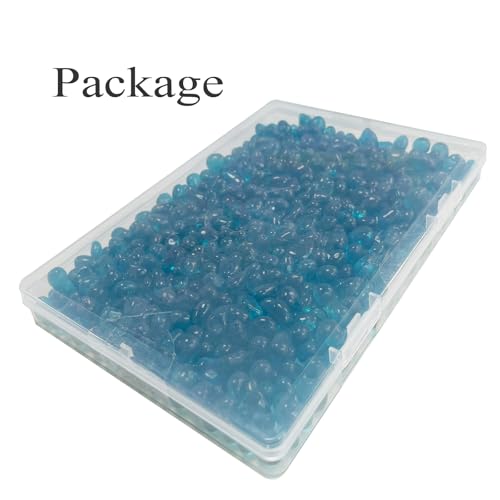 Glass Stones, 0.85LB/385g Pine Green Glass Rocks for Vase, Aquarium Pebbles for Fish Tank, Sea Glass Rocks for Vase Filler Craft - color: Blue Green