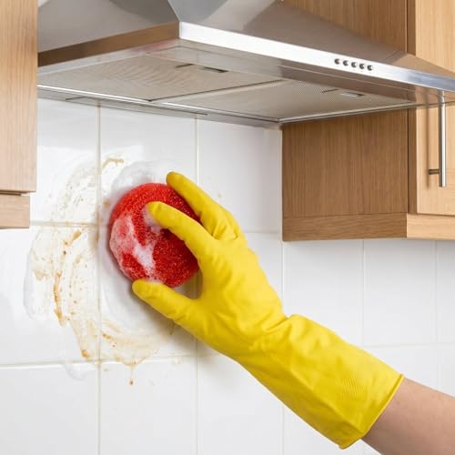 Blulu 15 Pcs Plastic Dish Scrubbers for Dishes Pot Round Nylon Pad, Mesh Scouring Non Scratch Pads (Rainbow Colors) - color: Primary Colors