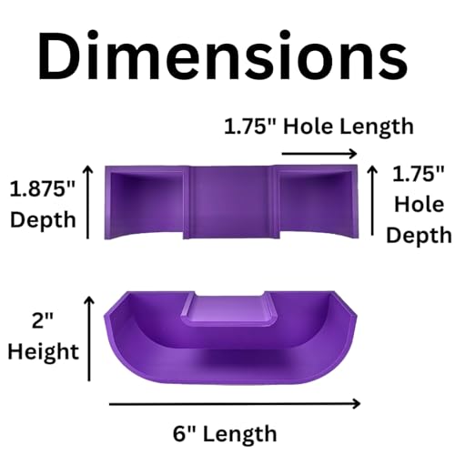 Betta Underground Tunnel Hideout Cave | Aquarium Hide for Small Fish and Shrimp | Viewing Betta Fish Rest Hammock Enrichment Toy | Betta Fish Tank Accessories Decorations Toys Decor (Purple) - color: Purple