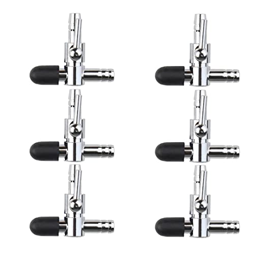 Aquarium Fish Tank Air Flow Control Lever Pump Single Way T Valve, 6-Pack