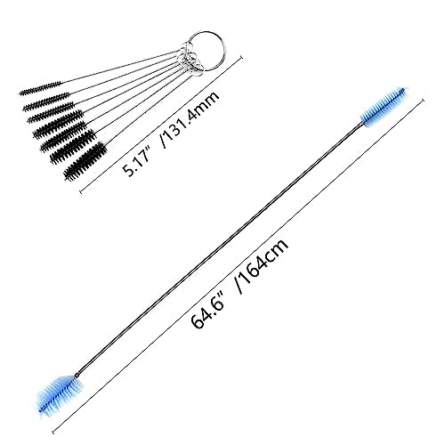 19 Pieces Tube Cleaning Brushes Set,Flexible Double-Ended Hose Brush with Stainless Steel Long Tube Cleaning Brush,Aquarium Brushes, Pipe Cleaner,Filter Brush,Drain Brush for Home Kitchen
