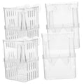 VICASKY 4Pcs Small Fish Tank Isolation Boxes Suction Cup Breeding Container for Guppy Hatching Easy to Install and Clean Compact Design for Safe Fish Acclimation and Isolation