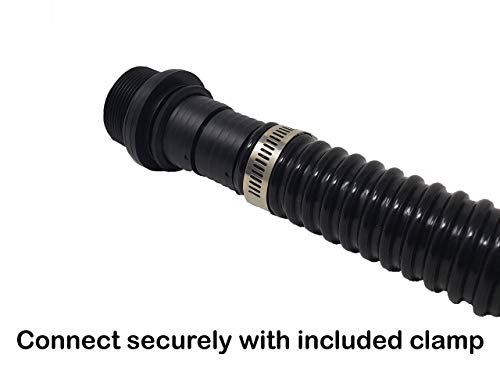 Sealproof Universal Pond Tubing Pump Fitting, 30 Configurations, Works with Most Pumps, Fish Safe, Black, 2-Pack - size: 2 Pack