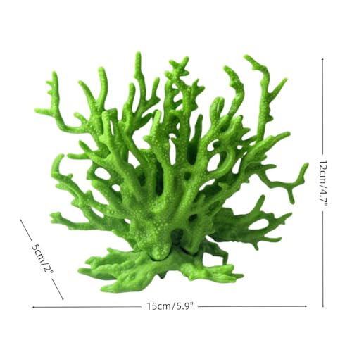 Fish Tank Decorations,Aquarium Corals Decoration, Aquarium Ornaments, Fish Tank Coral, Aquarium Corals Decoration, Fish Decorations for Aquarium (Green, Medium) - color: Green