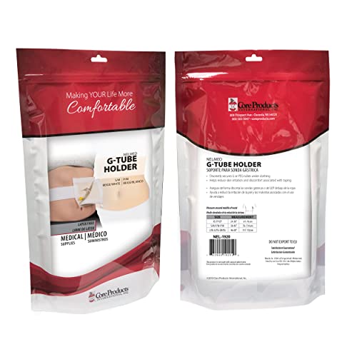 Core Products NelMed G-Tube Holder – Feeding Tube Belt Holder for PEG, G, J Tubes – Adjustable, Discreet Support for Tube Feeding – Small/Medium (30–45 inch Waist) - size: Small/Medium (30-45 Inch)